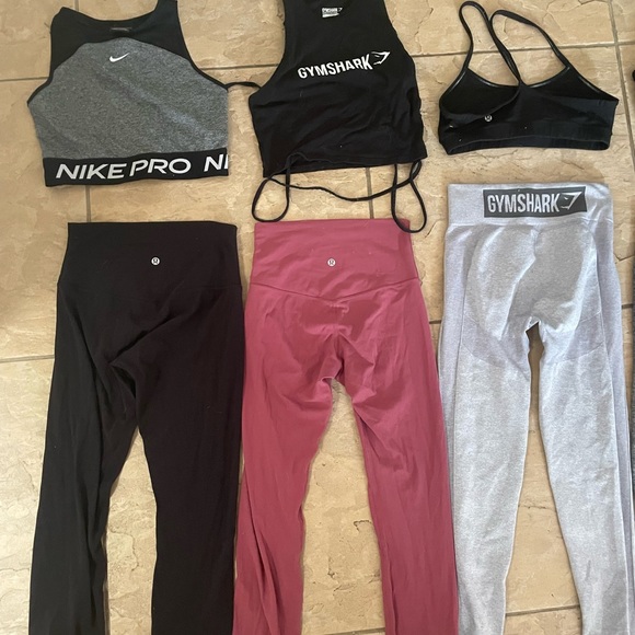 Trendy activewear brands. Gymshark, Alphalete, Lululemon, Nike - Picture 2 of 3